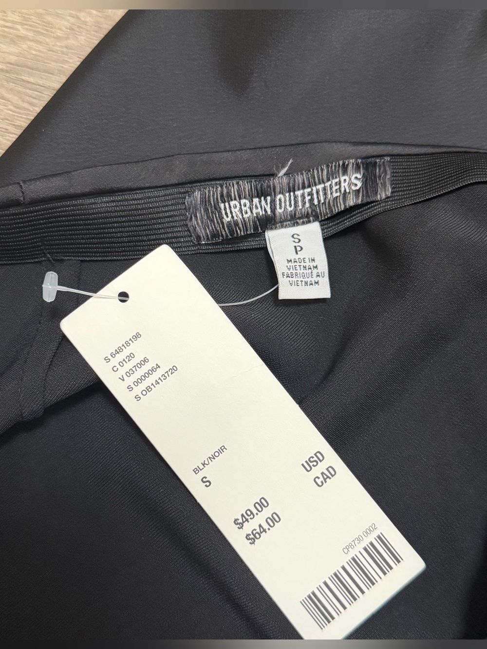 Urban Outfitters Edy Satin Midi Skirt Slit Black Side Zip Sz S NWT - Picture 5 of 9